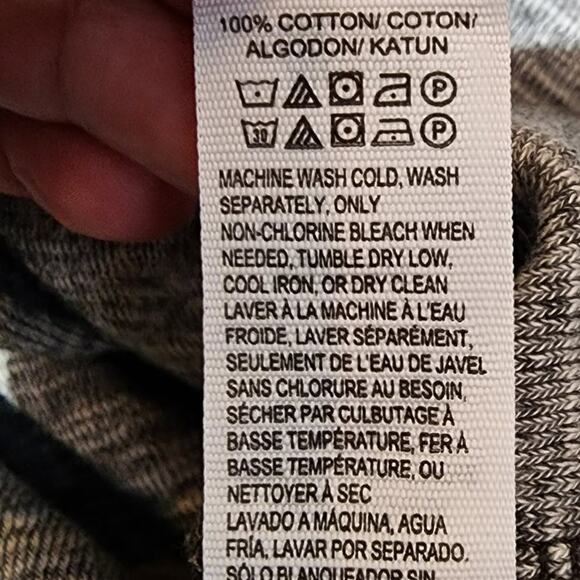 Lucky Brand Pullover Men XL Twisted-Slub Henley Shirt Heathered Grey 3 Button - Picture 8 of 8